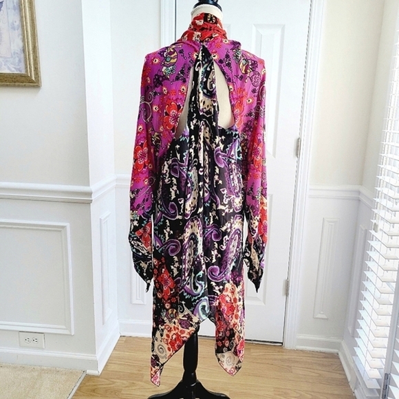 Free People Little Wing Kimono  Boho Floral Shawl‎ Size All - Picture 6 of 16
